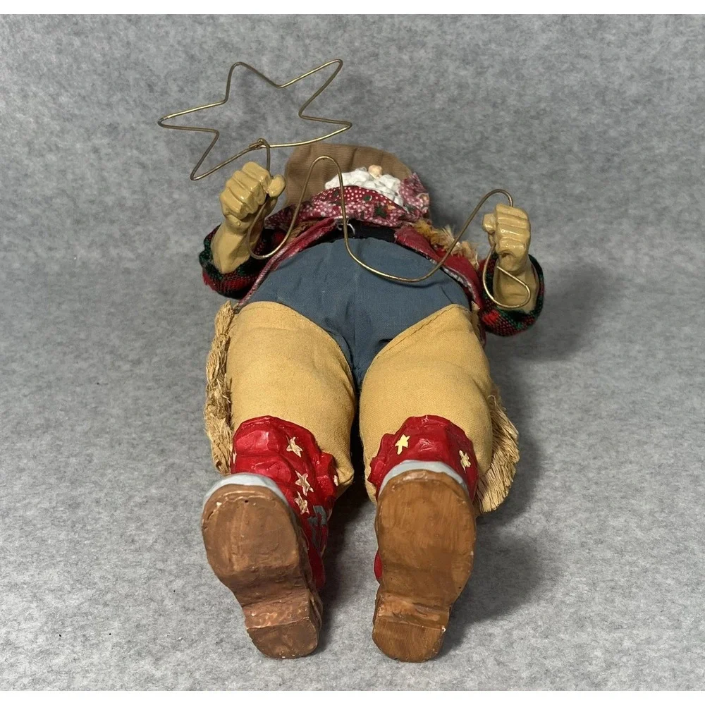 Kurt S‎ Adler Western Santa Claus Cowboy Lasso Star Country Boots Holiday Decor